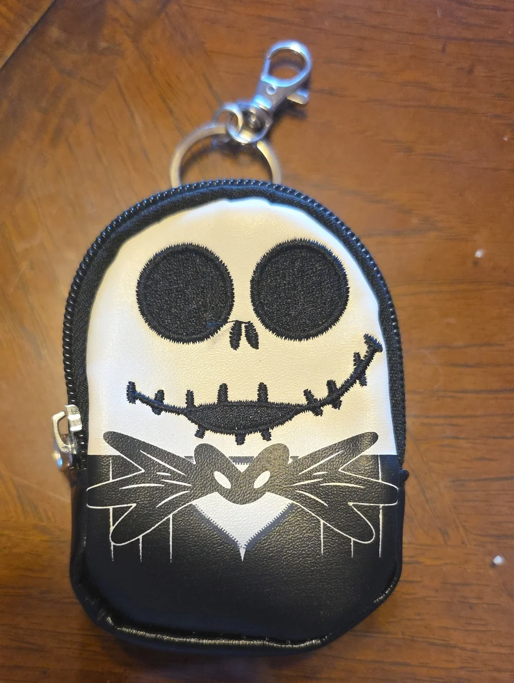 Disney Black & White Jack Skellington Keychain Pouch